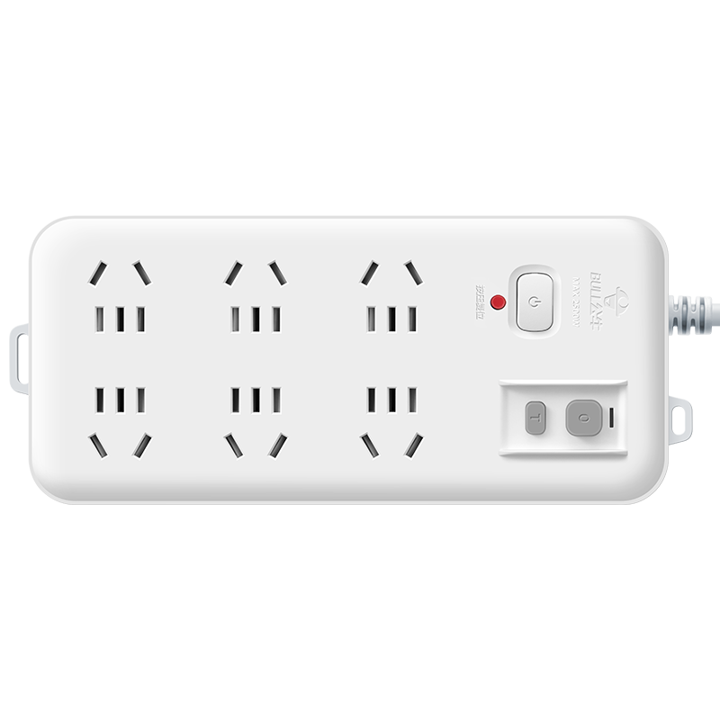 BULL Leakage Protection Power Strip/Extension Cord/Power Bar/Surge Protector/Power Board/Trailing Cord, 6 Outlets with Master Switch, 3 Meters Long GN-705