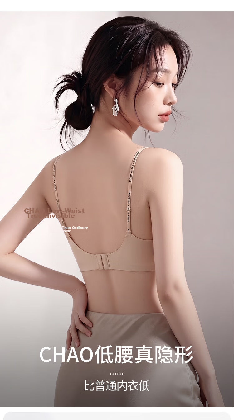 Urban Beauty Foundation Liquid Thin Bra for Women Small Bust Push-Up Anti-Exposure 2026 Thin Straps Convertible Strapless Backless Bra 2
