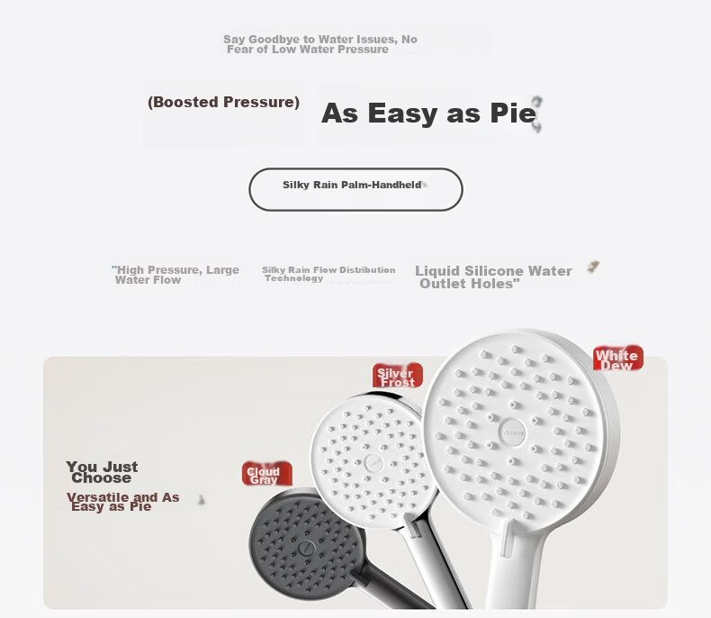 ARROW Shower Head Rainfall Bathroom Cedar Gray High Pressure Large Shower Head AE58144SPG 4