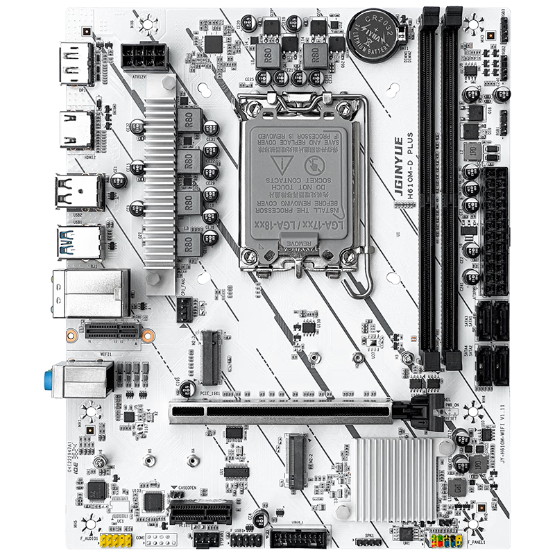 Jingyue H610M-D PLUS Motherboard, 1700-Pin DDR4 Memory, Gaming Motherboard for I3 12100F/12400F/13400F, Intel H610 Motherboard/LGA 1700
