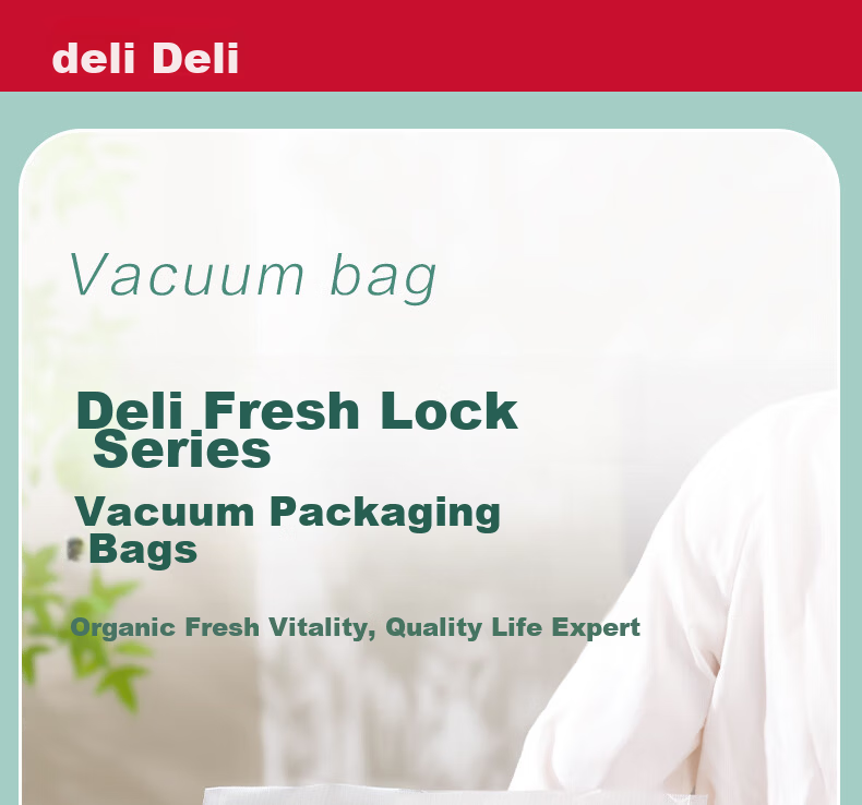 Deli Vacuum Sealer Machine Household Commercial Food Vacuum Packaging Bags Food-Grade Safety Material 15cm*20cm/50pcs 1