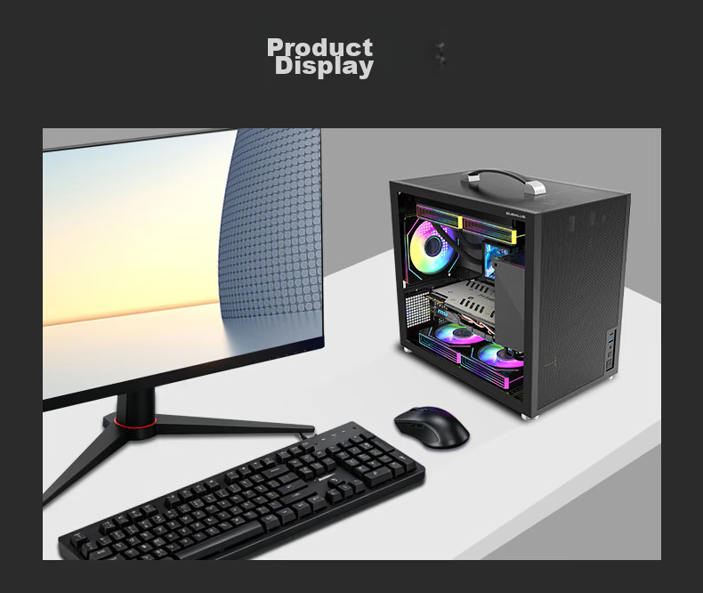 BUBALUS Fengzhi Tent Edition Portable M-ATX Case (Type-C/Top-mounted 240mm Water Cooling/Segmented Front Power Supply Bracket/L-shaped Integrated/Tempered Glass Side Panel/5 Fan Slots) 16