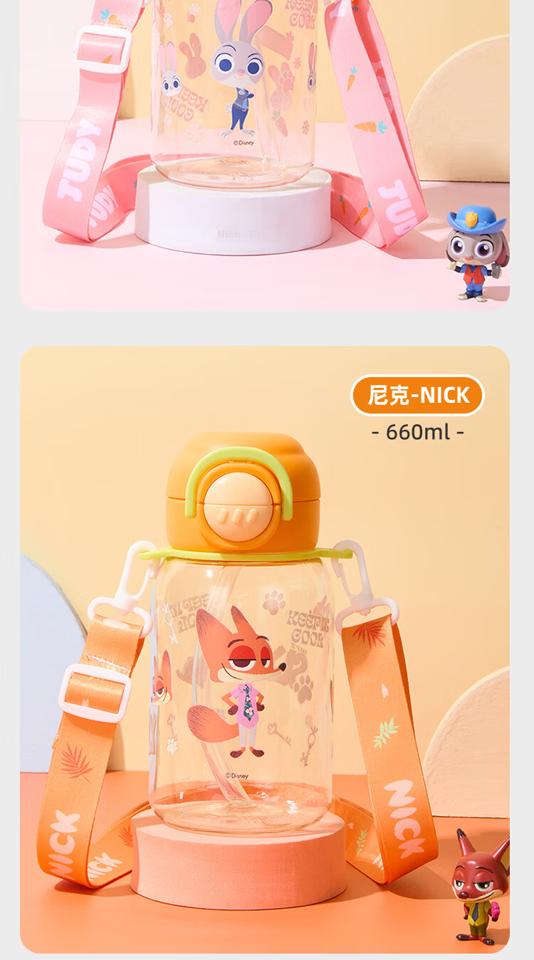 Disney Kids Straw Cup Student Summer Plastic Cup Boys Girls Dual Drinking Cup Large Capacity Sports Water Bottle Gift for Boys 10