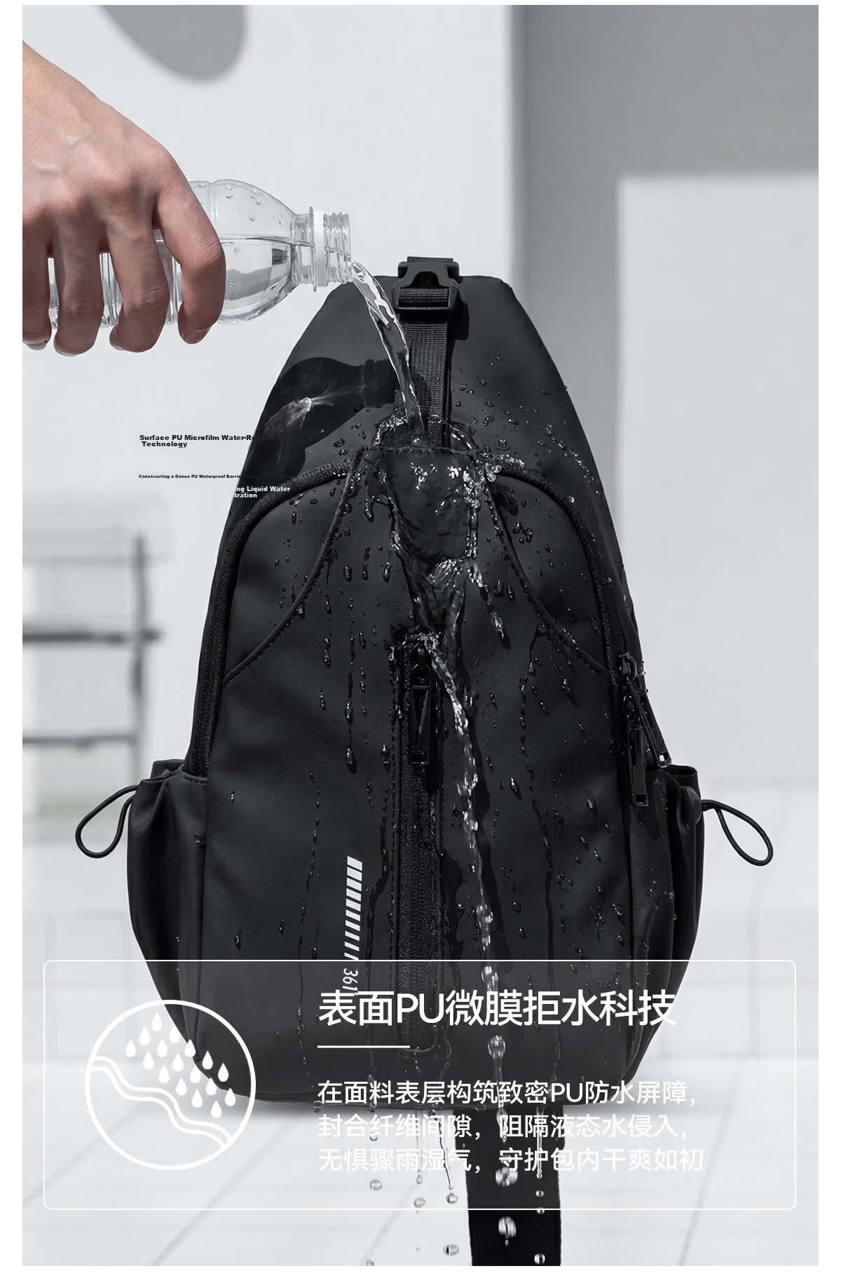 361° Men's Crossbody Bag 2026 New Trendy High-End Shoulder Bag Waterproof Travel Commuter Sports Chest Bag Small Backpack 13