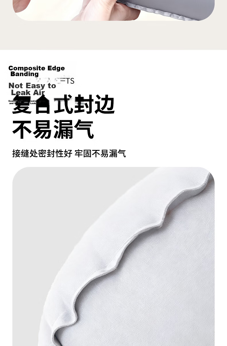 Howtreats Inflatable Lumbar Support Cushion U-Shaped Pillow Portable Travel Waist Pillow Airplane Backrest Press Neck Pillow 7