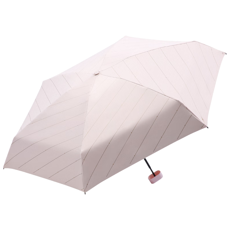 Tiantangshan UV Protection Umbrella, Five-Fold, Sun And Rain Umbrella, Foldable Sunshade Umbrella, Sun Hat, Rose Pink