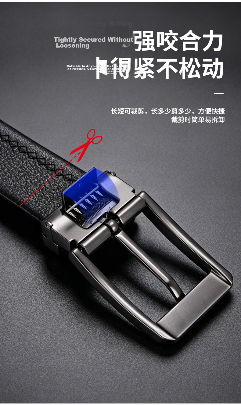 CARTELO Men's First Layer Cowhide Leather Pin Buckle Belt Business Casual Pants Belt 2026 New Model Gift for Boyfriend Husband Dad 8