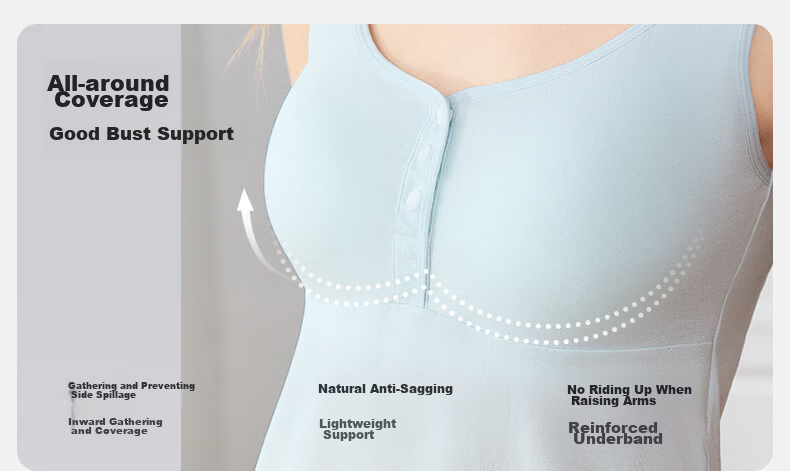 EMXEE Maternity Nursing Tank Top Pure Cotton Bra-Free Camisole with Chest Pads Breastfeeding Cover for Pregnant Women XL 18