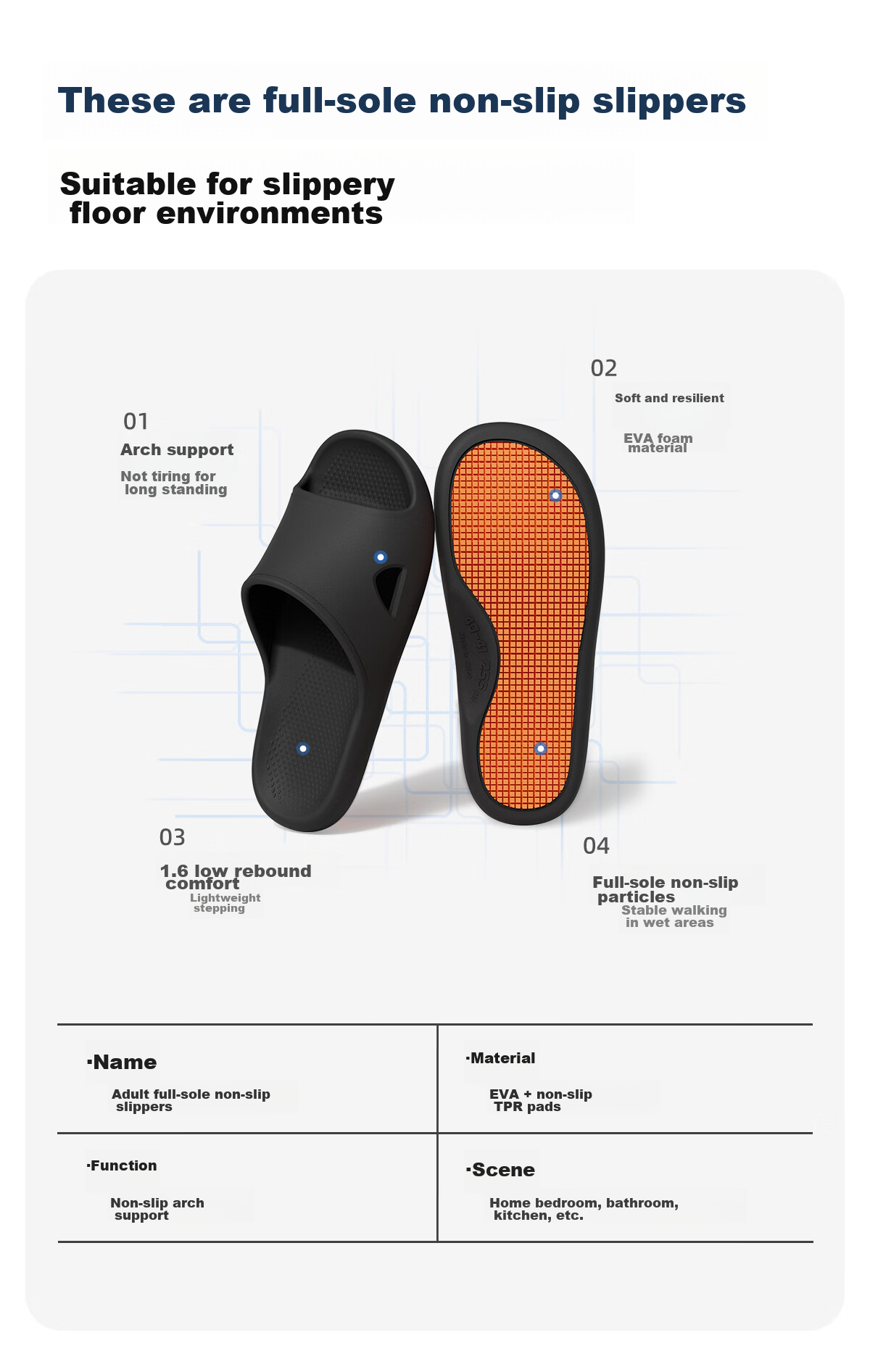 Aokang Women's Anti-Slip Slippers Summer 2026 New Home Bathroom Shower Non-Slip EVA Soft Sole Premium Sandals 6