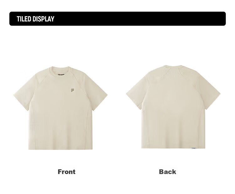 FILA Official Trendy Couple Knitted Dopamine Short Sleeve T-Shirt 26 Summer Quick-Dry Sports Tee 90