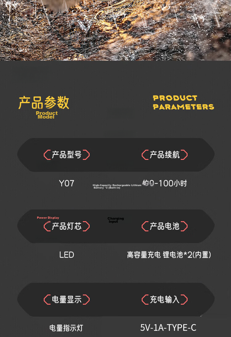 Cavalry Home Emergency Light Rechargeable Folding Hook Camping Lamp Single Light with Bracket for Night Market Work Auto Repair Inspection 18