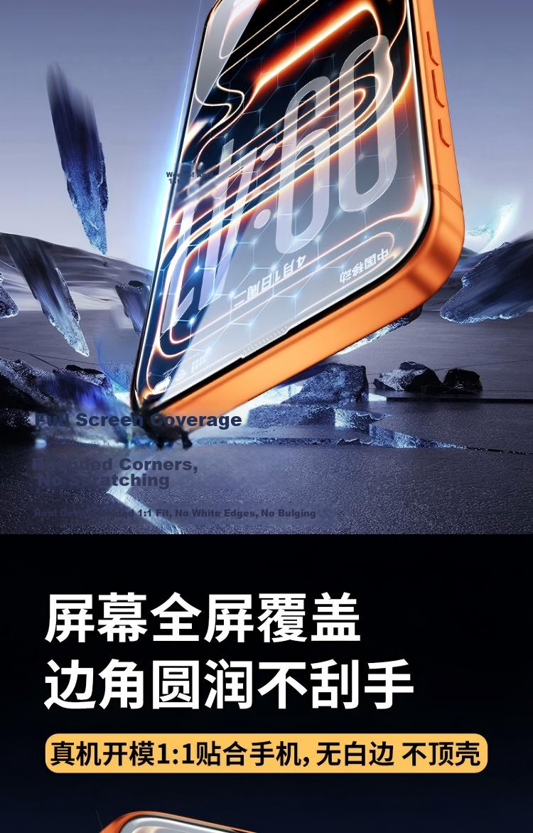 Langling [2-Pack] Tempered Glass Screen Protector for iPhone 17 Pro Full Coverage HD Anti-Drop Dustproof Film 6