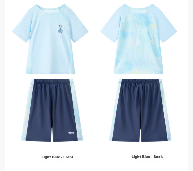 Disney Girls' Short Sleeve Sports Set Zootopia Ice Silk Sun Protection T-Shirt Children's Quick-Dry Short Sleeve Set Purple 150 14