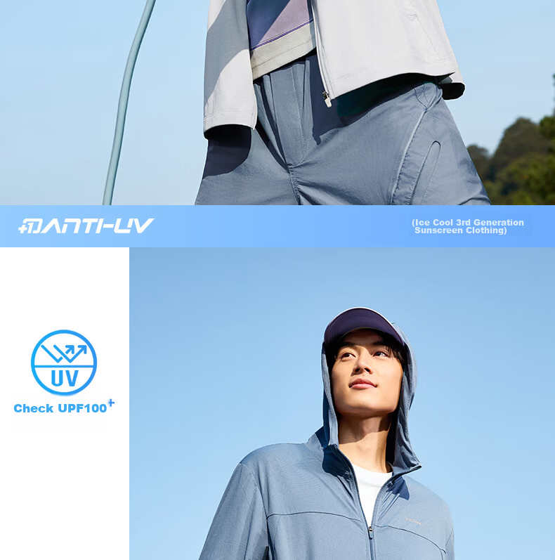 361° Men's New Sports Breathable UV Protection UPF100+ Jacket Summer 652624604D-6 15