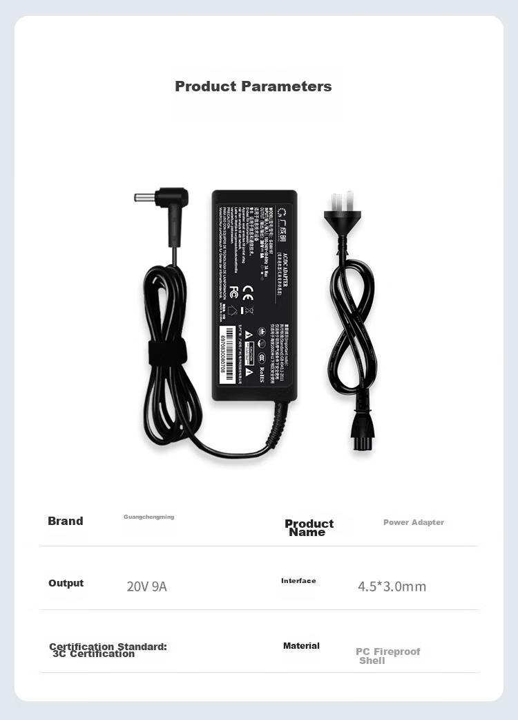 Guangchengming 20V 9A Power Adapter for Thunderobot Zero 911 Air MT, Hunter Blade 15/16, Hunter Pioneer, Dragon Slayer, MSI Raider Tank 180W Laptop Charger Cable 12