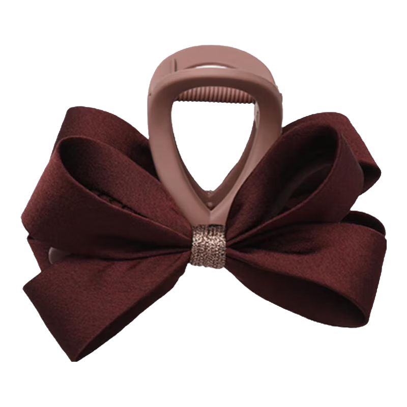 CHIMERA Maillard Shark Clip Gentle Bow Medium Hair Claw Clip for Women Birthday Gift