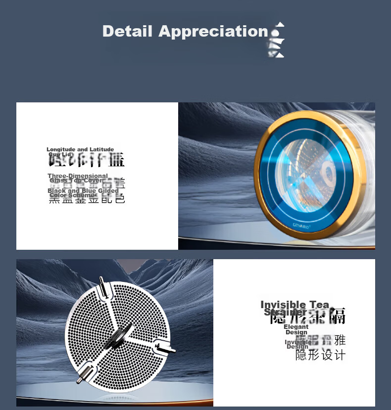 GEYA Chunlu Double-Layer Glass Cup for Men High-End Business Glass Tea Cup Water Cup Custom Gift Box 14