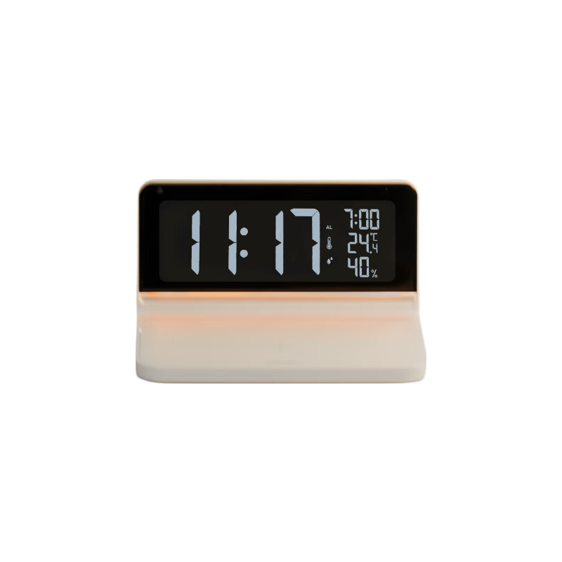 Dretec Japanese Multifunctional Clock Alarm Phone/Headphone Wireless Charger, Temperature And Humidity Meter, Ambient Light