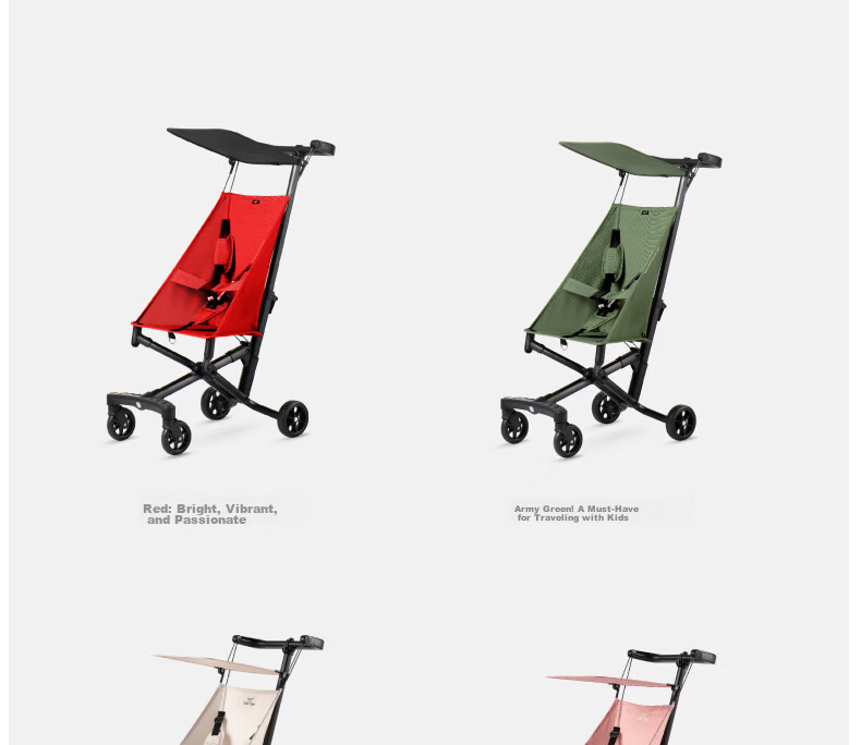 Xiaohuzi Ultra-Light Easy Fold No-Check-In Sunshade Cradle Stroller T18 Military Green 27
