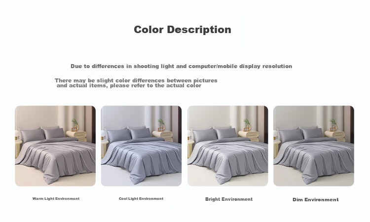 JD Jingzao 60-Count Tencel Cotton Four-Piece Bedding Set A-Class Summer Cool Tencel Pure Cotton Sheet Duvet Cover Pillowcase 1.5m Bed Gray 11