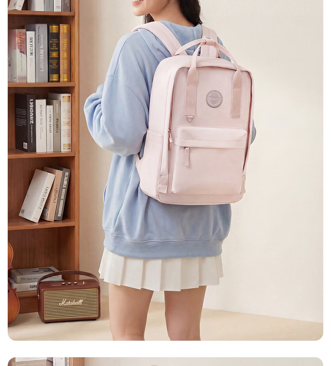 JINSHIWQ Women's Backpack Laptop Bag Lightweight Commuter High-Style College Student Casual Travel School Bag for Middle and High School Students 15
