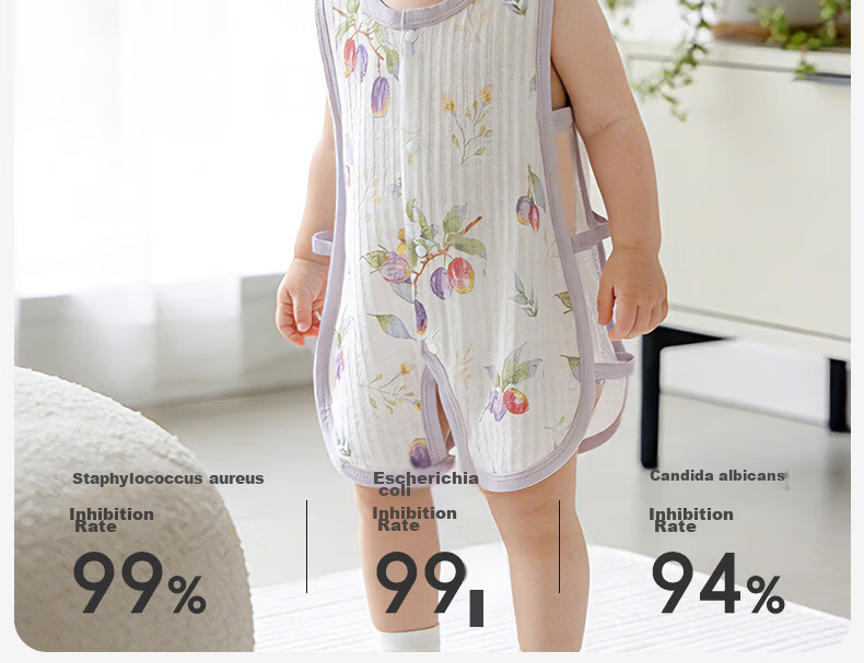 Tonglian Chuxin Baby Summer Clothes Infant Pipa Style Thin Cotton Mesh Sleeveless Romper Vest Summer Outfit 5