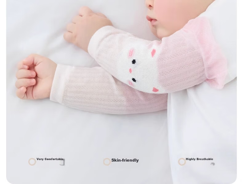 Nido Bear Baby Mosquito Repellent Arm Sleeves Infant Air-Conditioned Room Protective Sleeves Toddler Hand Sleeves Sun Protection Sleeves for Young Babies 3