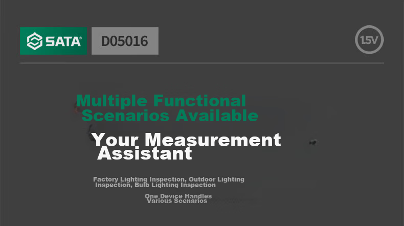 SATA Illuminance Meter Split-Type Photometer Digital High-Precision Lumen Tester Brightness Meter Photometer D05016 24