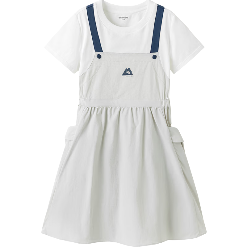 Balabala Girls Dress Children's Summer Quick-Dry Workwear Dress 2025 Large Kids [Mall Same Style] 202225111051