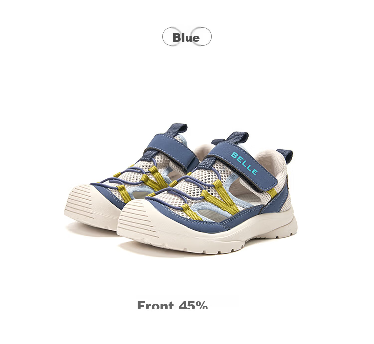 Belle Kids Girls Closed-Toe Sandals Soft Sole Water Shoes 2026 Summer New Girls Children's Sports Sandals 18