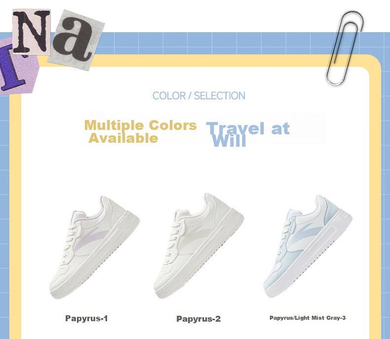 Anta Easy Casual Women's Sneakers Summer Breathable Couple Simple White Shoes Soft Sole Comfortable Thick Sole Height Increasing Leisure Shoes 23