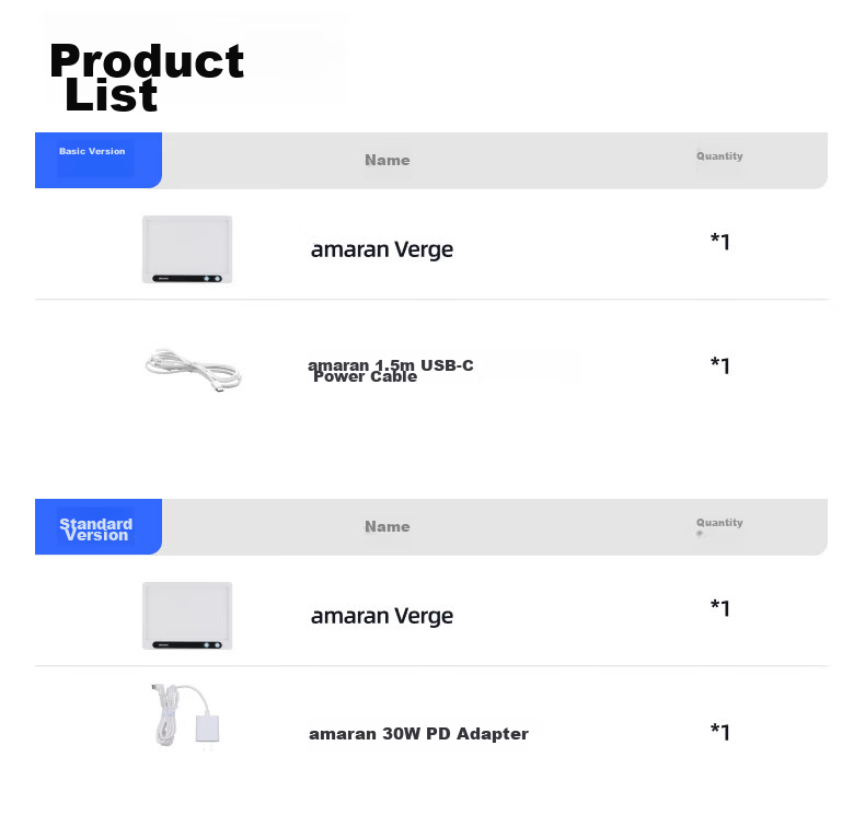 AMARAN (Aputure) Verge Live Streaming Fill Light Accessory, Flat Light, Desktop Base Stand, Silver Desktop Stand for Live Streaming And Filming 17