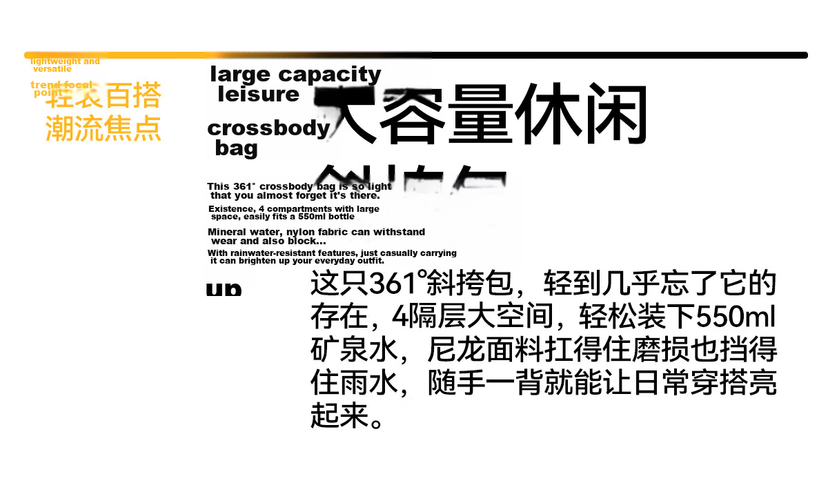 361° Men's Crossbody Bag 2026 New Large Capacity Shoulder Bag Small Lightweight Sports Chest Bag Outdoor Phone Bag 1