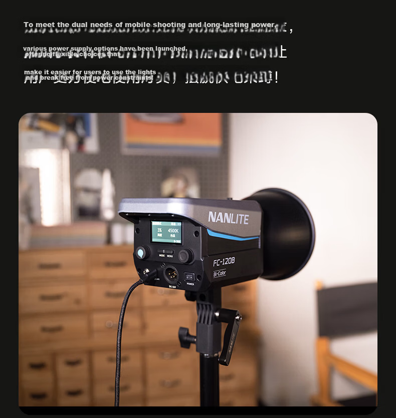 NANLITE FC-120B Bicolor Photography Light Portable LED Fill Light Creative Flat Photo Light Continuous Light for Live Streaming Short Video Interview Portrait 10