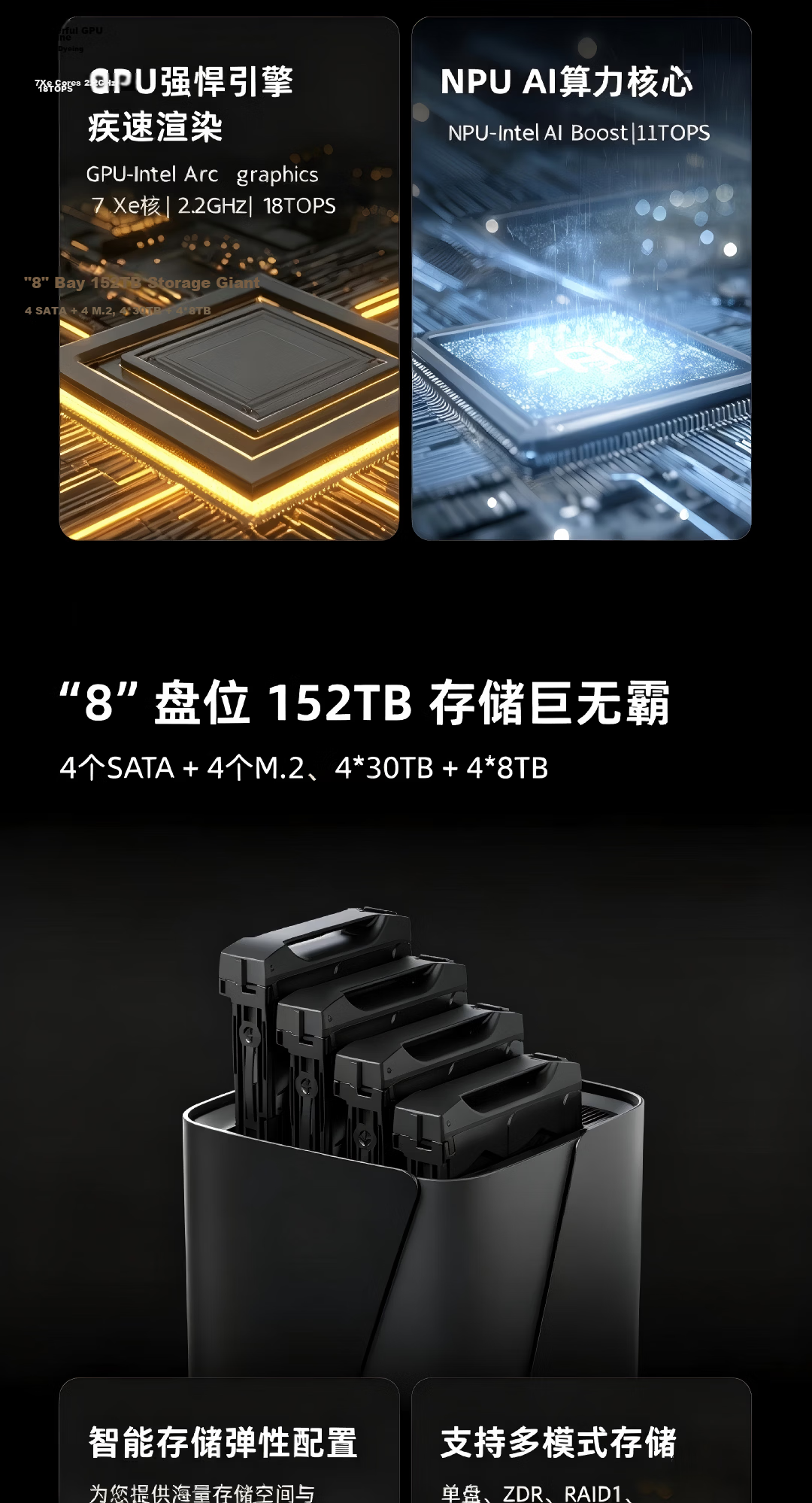 ZSpace Z425 Lite Edition 4-Bay NAS Network Storage Smart AI Mobile Tablet Expansion Home Entertainment Audio-Visual Enterprise Team Office Server 5