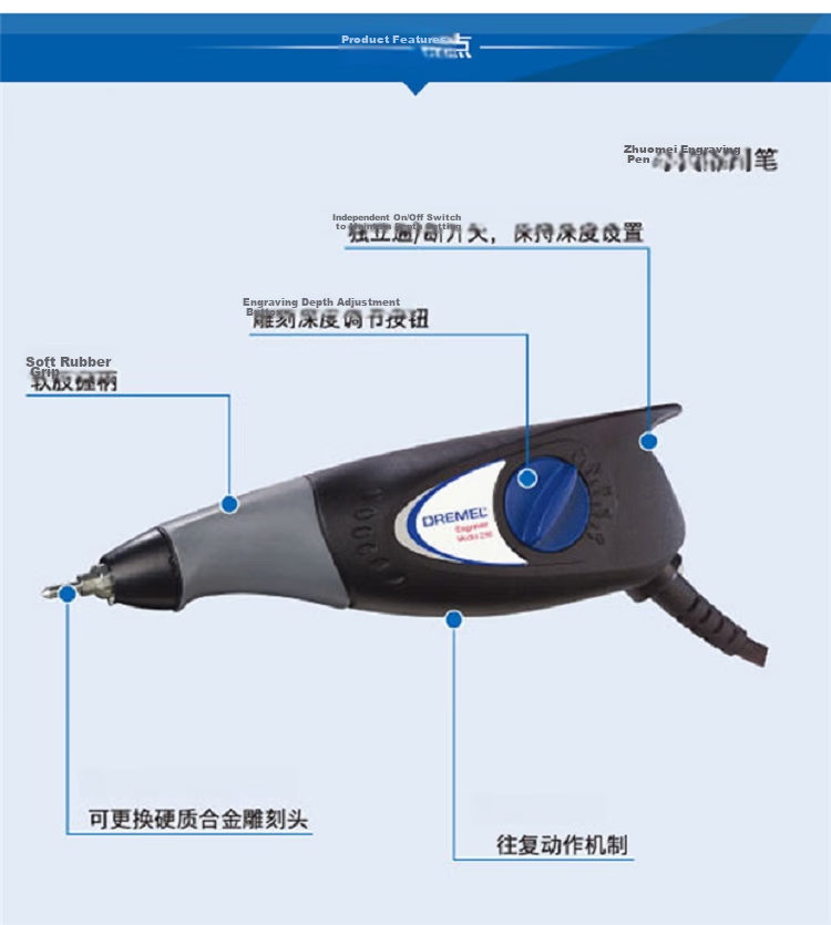 DREMEL Electric Engraving Pen for Glass Wood Tiles with 5 Adjustable Depths DREMEL Bosch 290 3