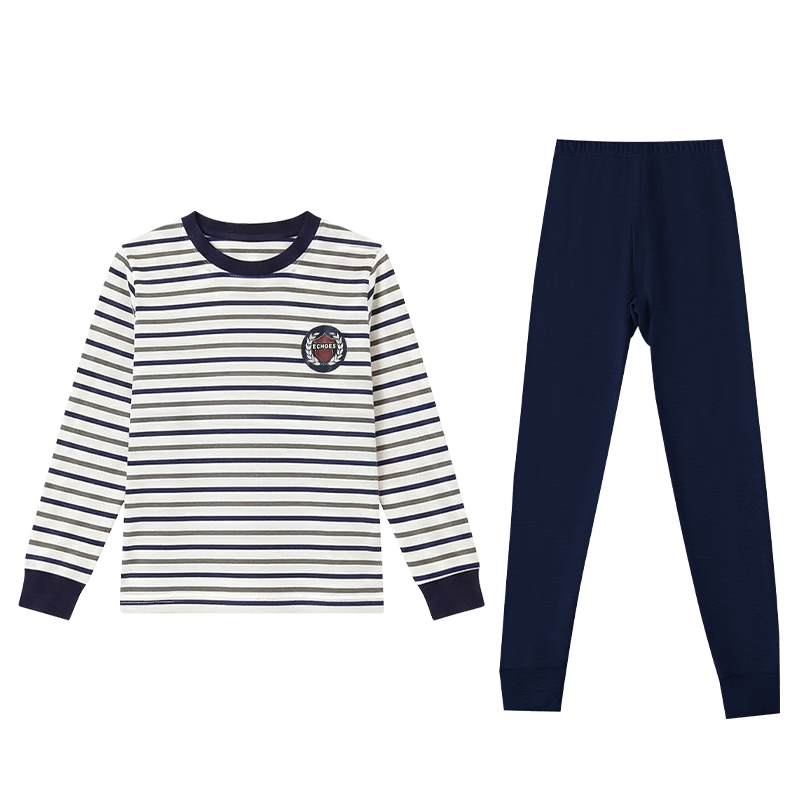 MiiOW Kids Boys Cotton Thermal Underwear Set Autumn Winter Long Johns Pajamas 120