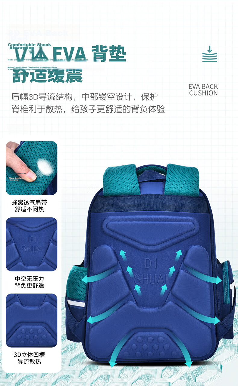 Le Bu Xiong Primary School Backpack Boys 2026 New Style Grade 1-2 Lightweight Children's Ergonomic School Bag for Boys Grade 3-6 6