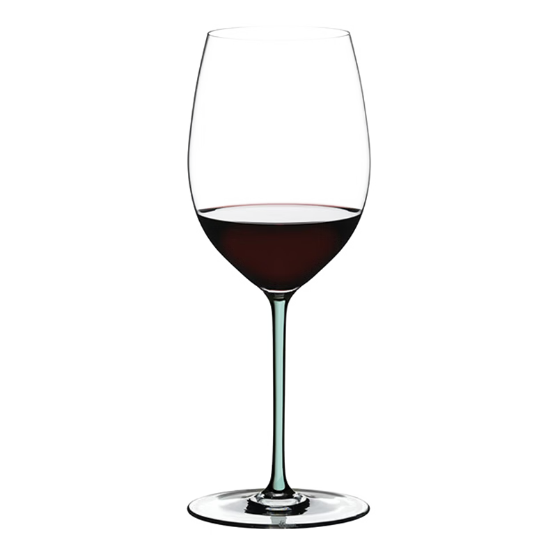 RIEDEL Brilliant Series Cabernet/Merlot Wine Glass with Mint Green Stem Handmade 625ml Single Piece