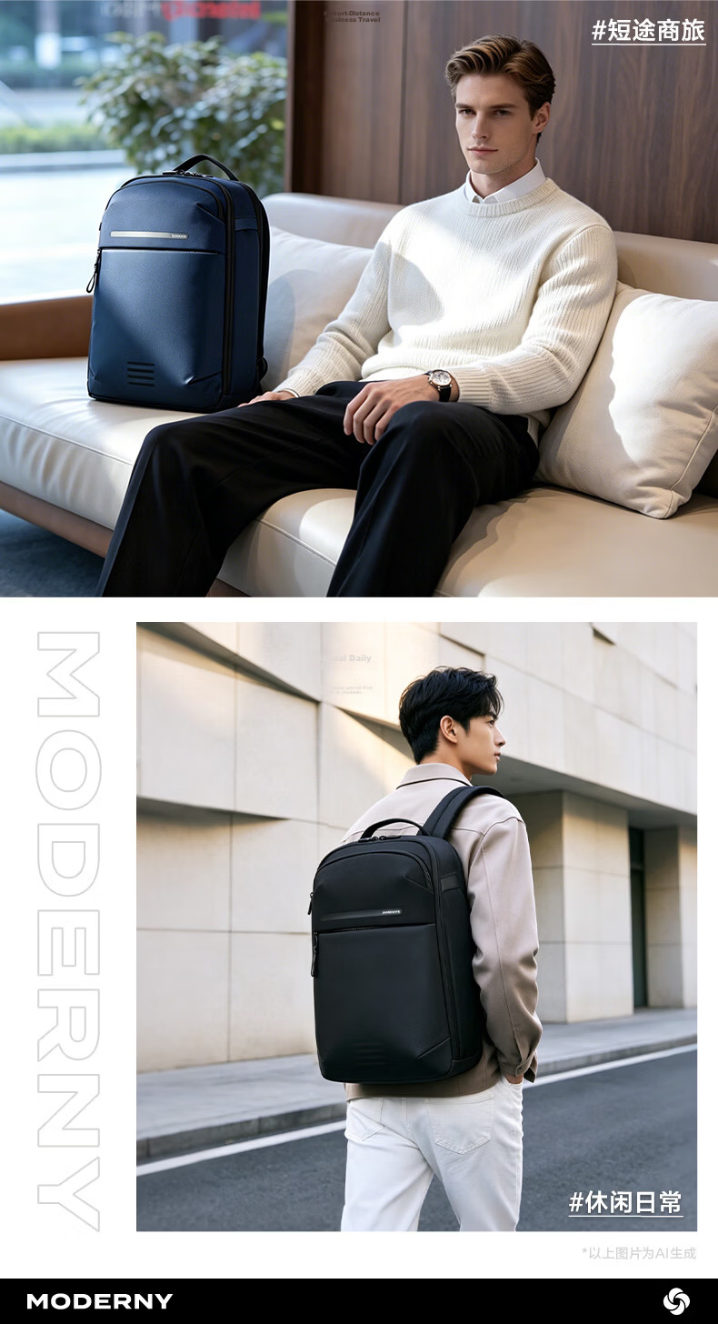 Samsonite KS6 15.6-inch Laptop Backpack Men's Business Travel Commuter Large Capacity Black 4