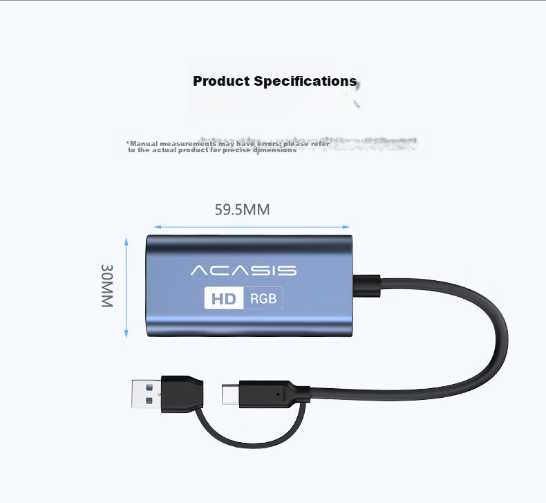 Acasis Live Streaming Capture Card Switch2 Portable Base Game HD Video Screen Casting Capture Dock NS2 Direct Connection to IPad Tablet Smartphone TV Laptop DJI VC-003Pro 16