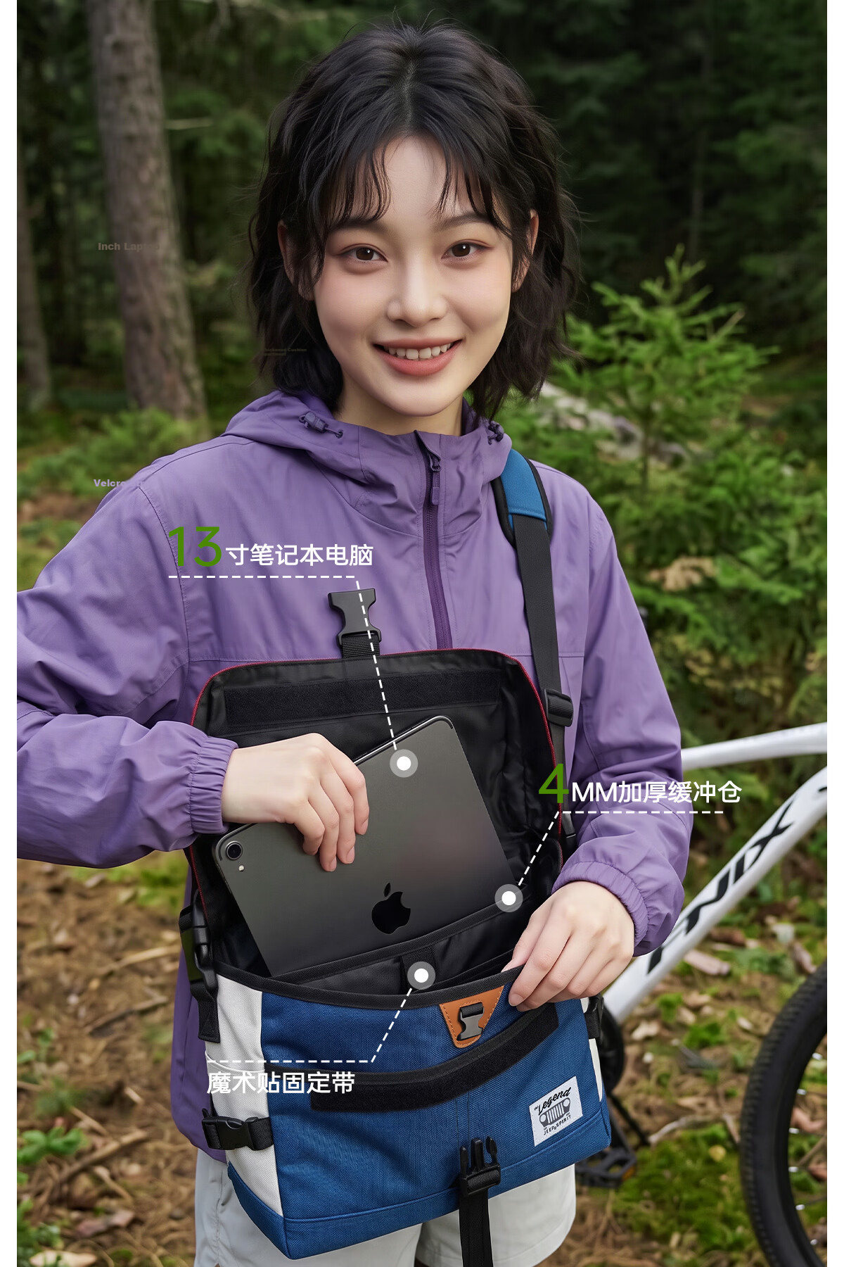JEEP SPIRIT Outdoor Women's Shoulder Bag 2026 New Trendy Casual Men's Cycling Crossbody Bag Large Capacity Student Bag 6