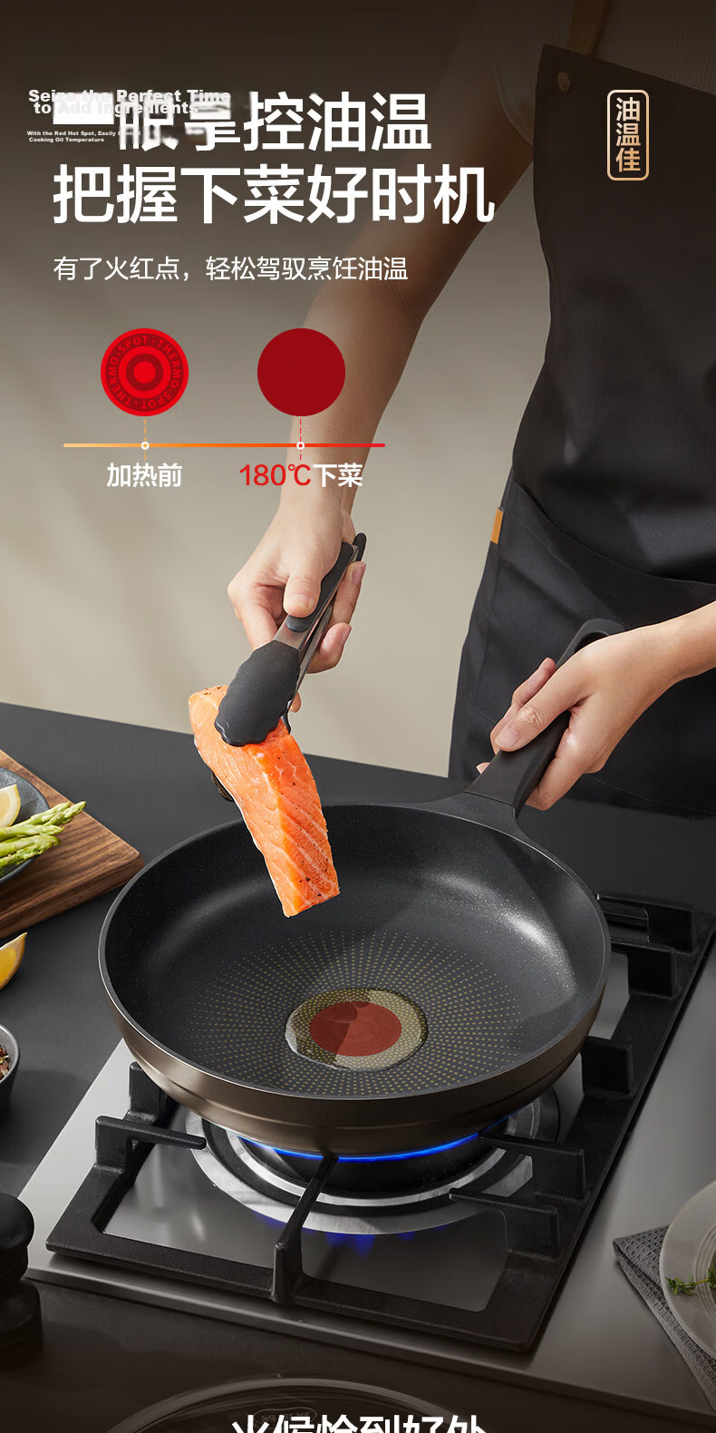 SUPOR Titanium Oil-Repellent Red Dot Non-Stick Frying Pan, Ultra Durable Non-Stick Skillet, Compatible with Induction Cooktops PJ28JZ1 12