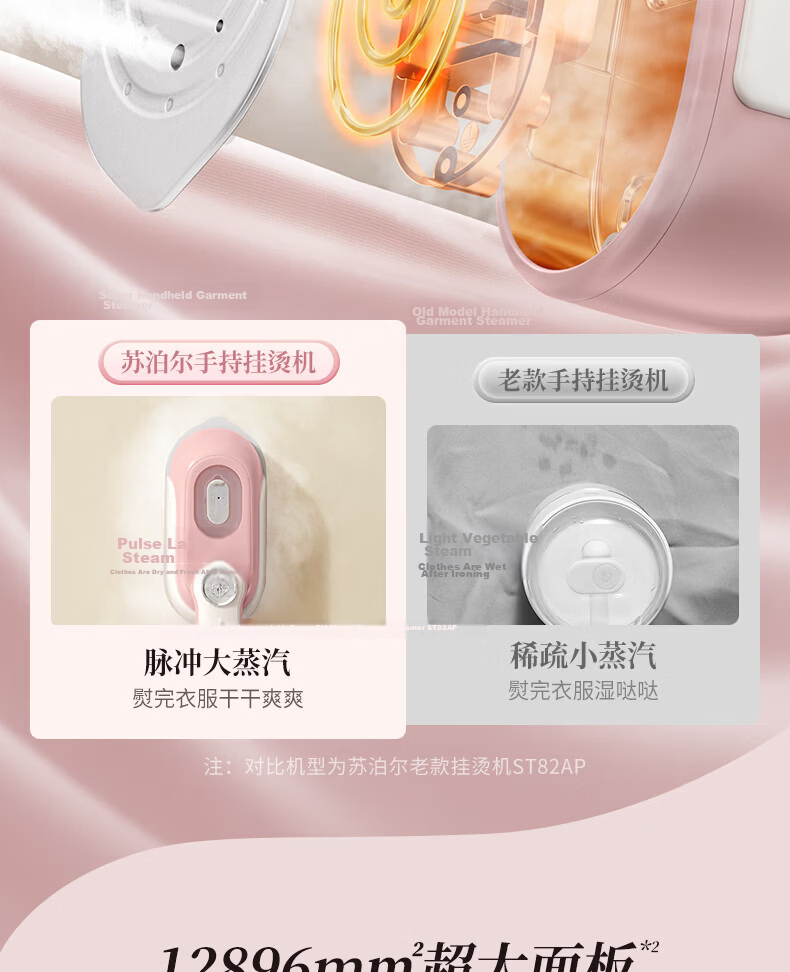 SUPOR Pulse Energy Steam Handheld Garment Steamer/Electric Iron Micro-Pressurized Sterilization and Wrinkle Removal Portable Foldable Travel Iron 936B 7