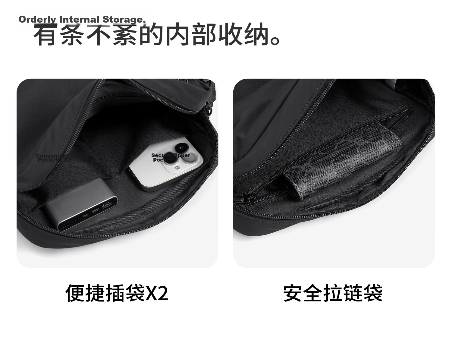 GOLF Men's Casual Lightweight Shoulder Bag Crossbody Bag Waterproof Outdoor Cycling Sports Bag for iPad and Phone 17