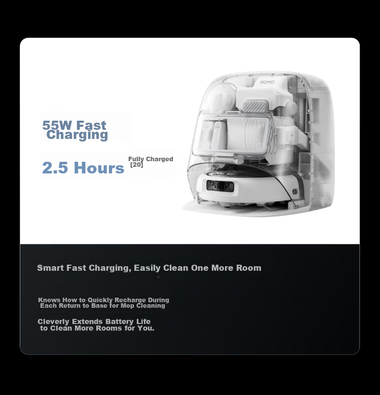 DJI ROMO 2 Series AI Sweeping and Mopping Robot ROMO A2 Ultra-Thin Water Supply and Drainage Version 39