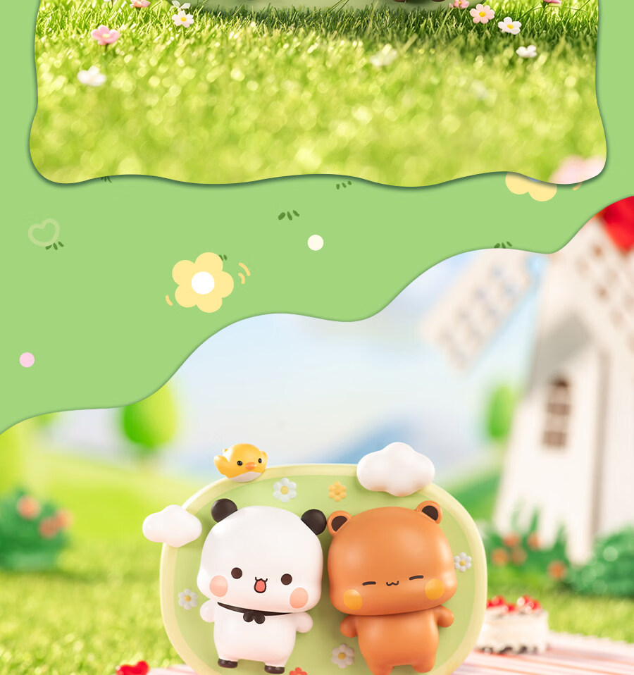 MINISO Yierhe Bubu Bear Refrigerator Magnet Blind Box Toy Peripheral Birthday Gift Unisex Single Box 8