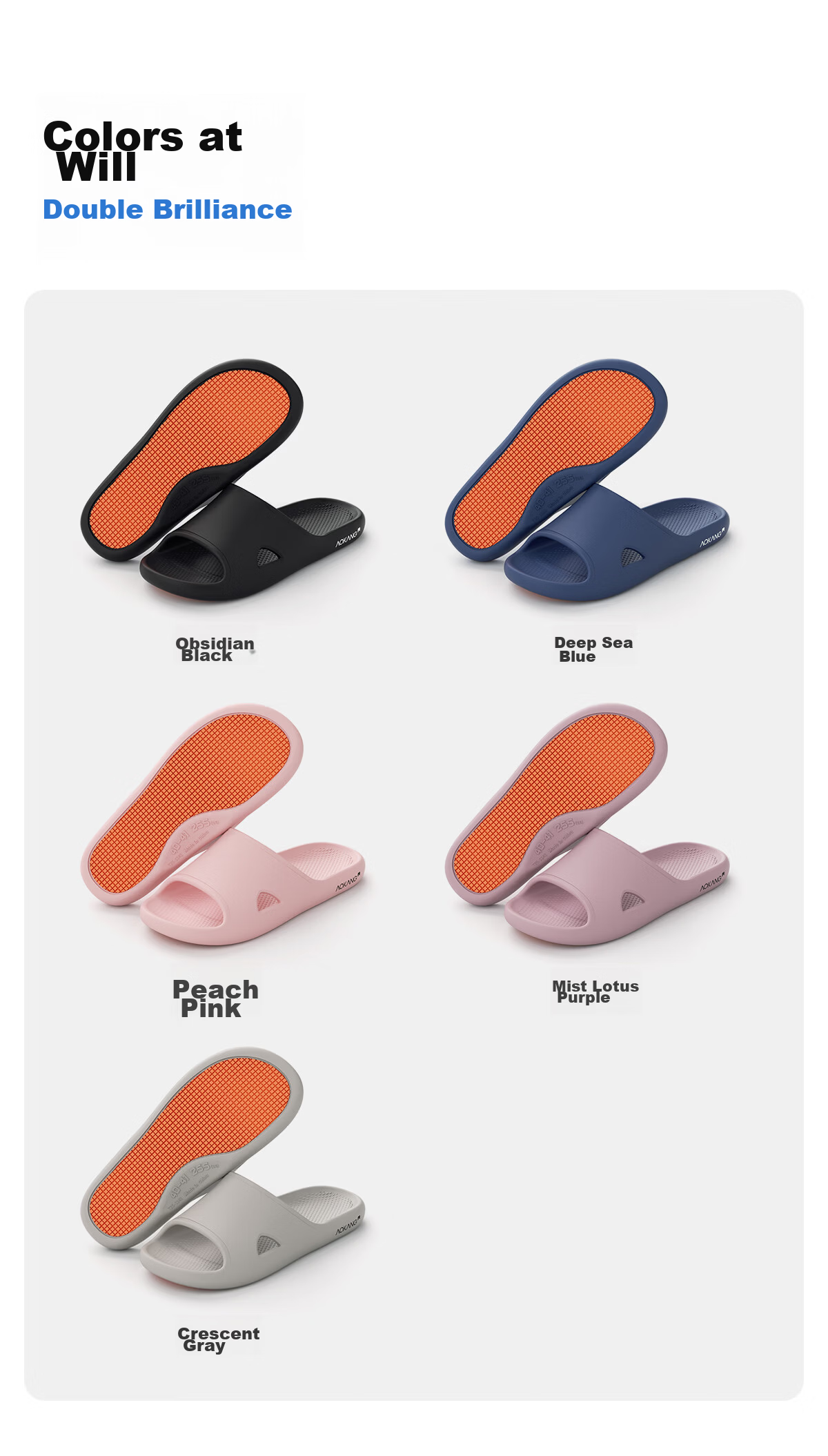 Aokang Women's Anti-Slip Slippers Summer 2026 New Home Bathroom Shower Non-Slip EVA Soft Sole Premium Sandals 17