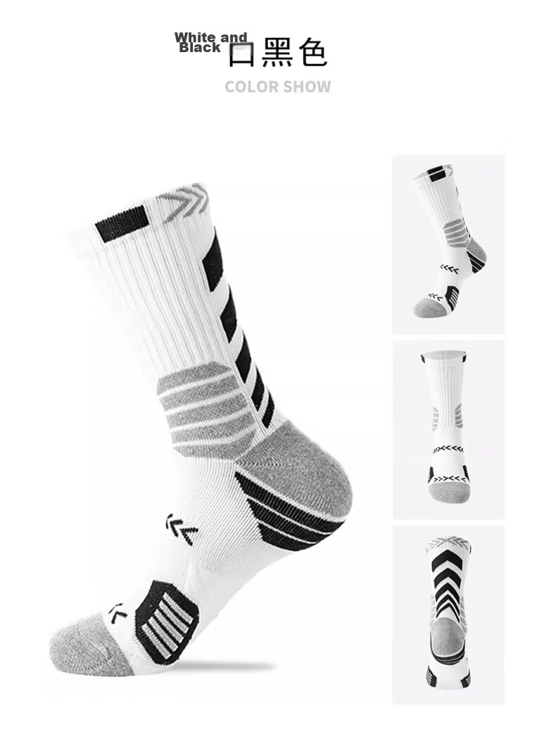 VICTORIATOURIST 3 Pairs Spring Summer Basketball Socks Men Professional Breathable Sports Elite Mid-Calf Running Socks 16