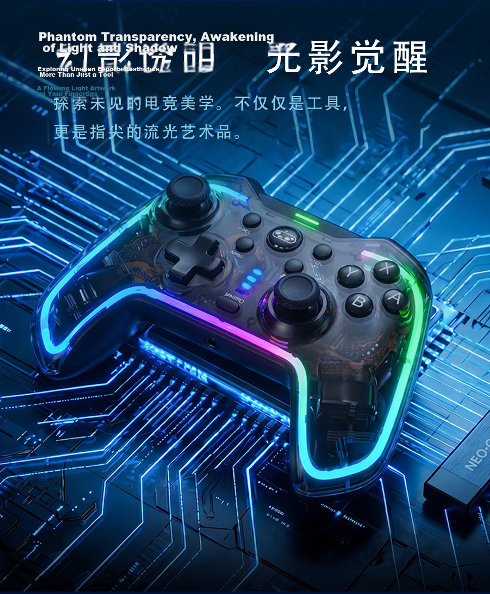 Saitek Gaming Controller Motion Vibration Wireless Bluetooth Gamepad for Switch PC Xbox Mobile TV Steam 1